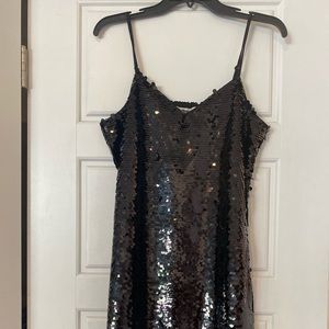 NWT Michael Kors Sequin Cocktail Dress Black Size M